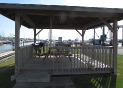 Port Dover Harbour Museum gazebo - a covered picnic area.