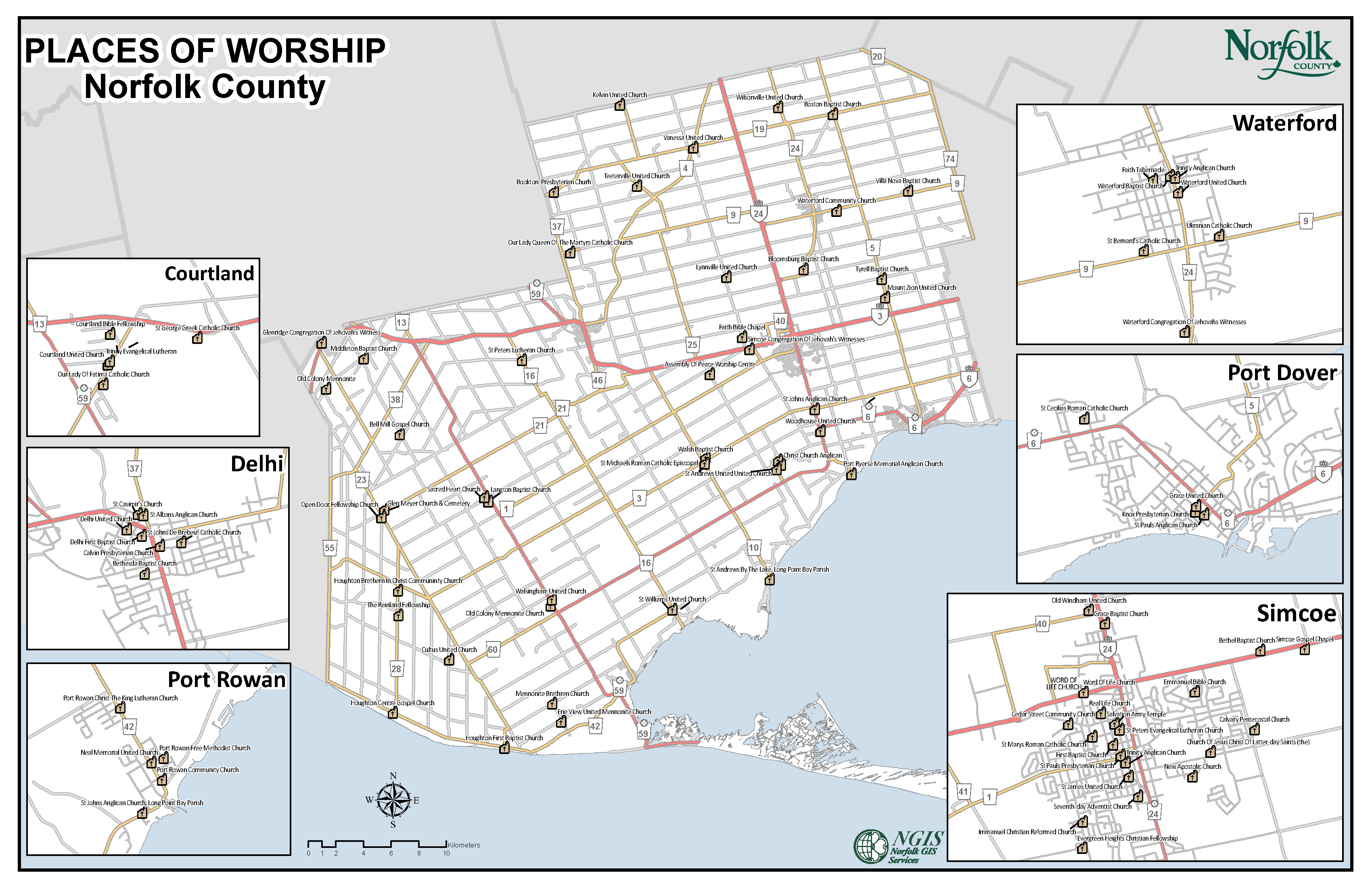 Places of Worship map