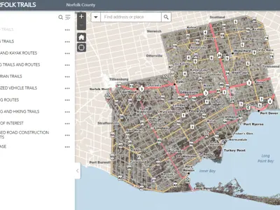 Norfolk trails map