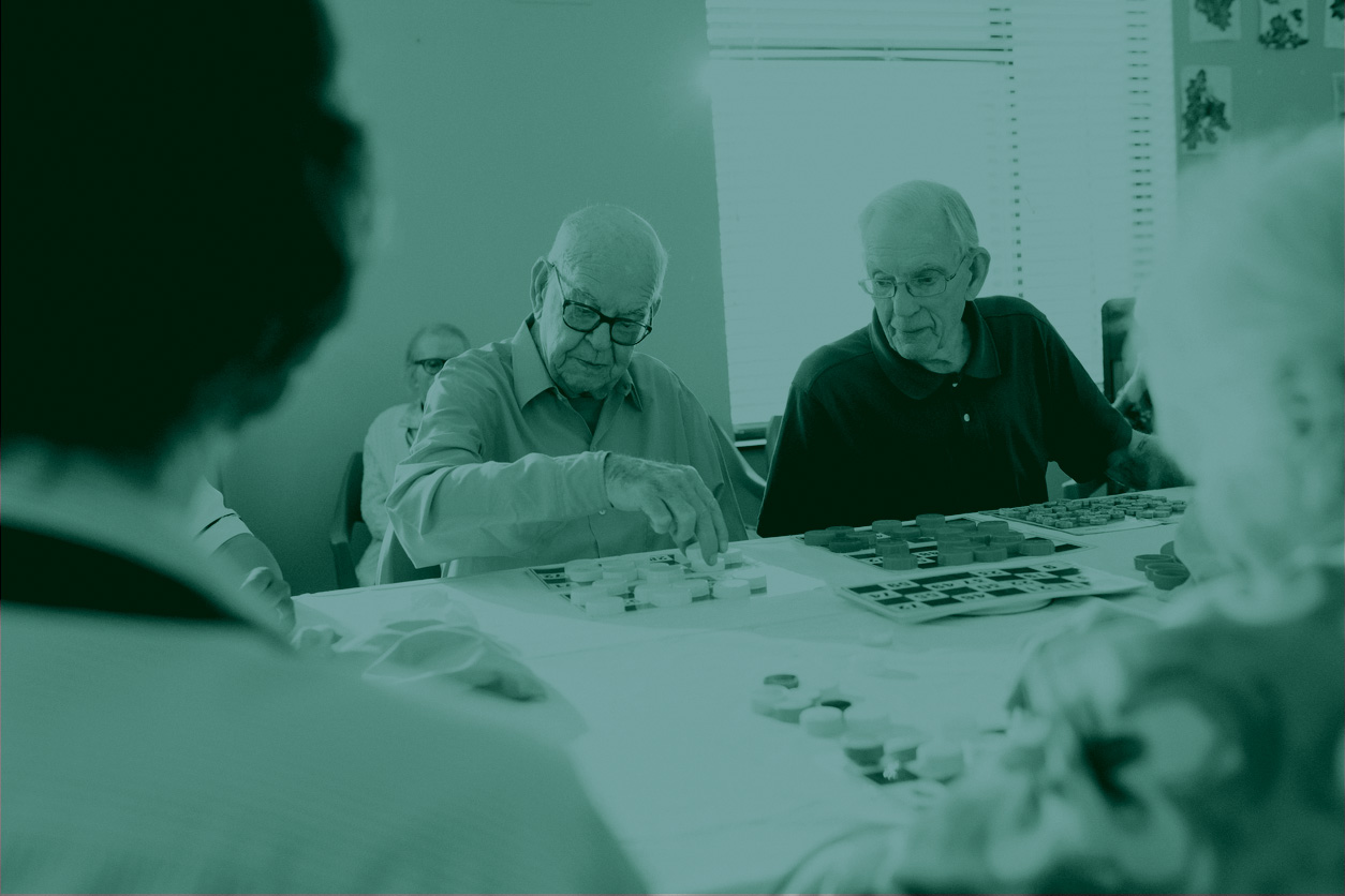 Senior Men Playing Games