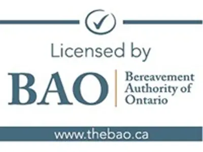 Licensed by BAO (Bereavement Authority of Ontario)