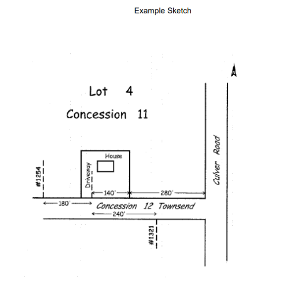 Sample sketch for civic address application