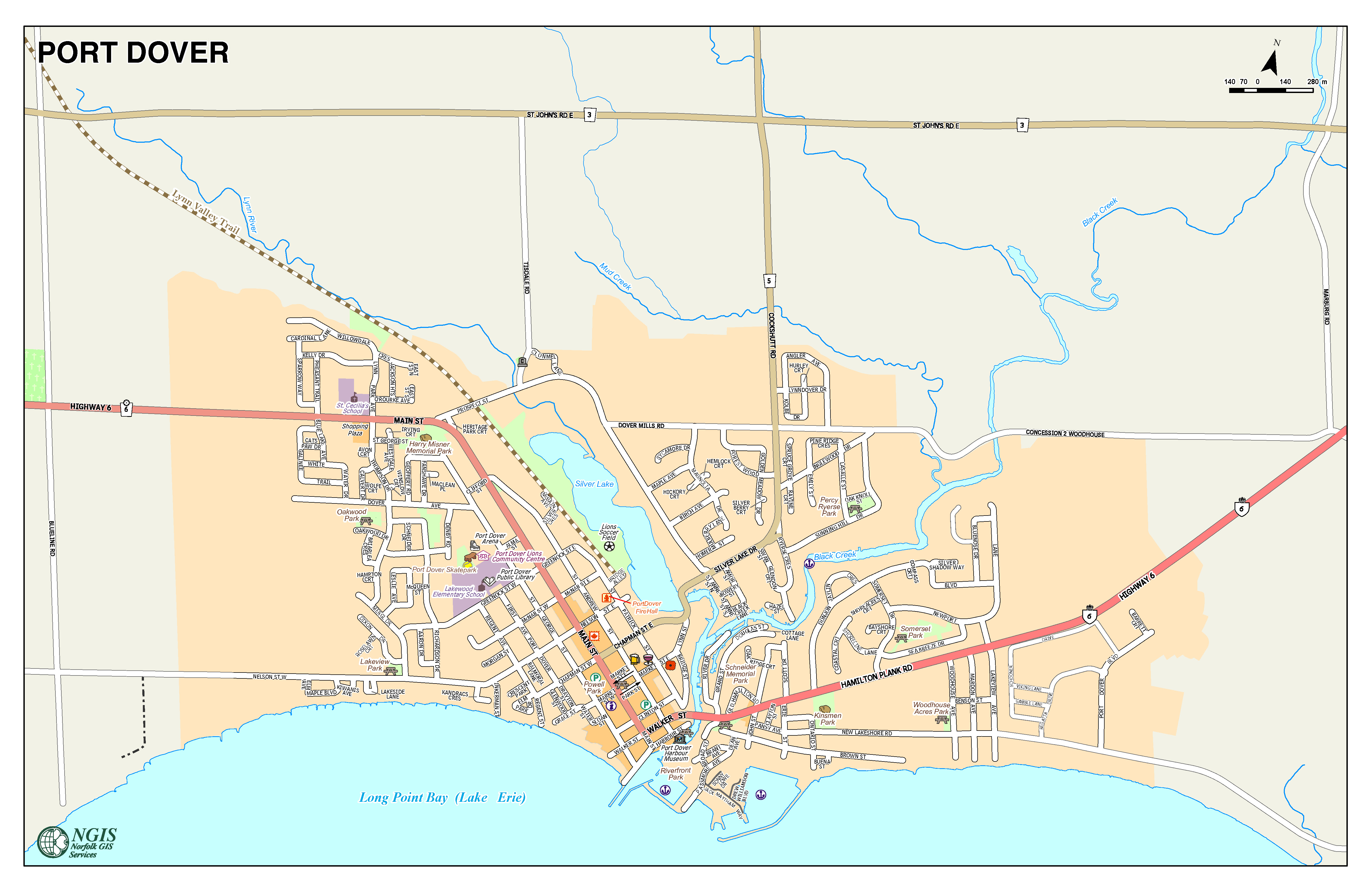 Port Dover Map