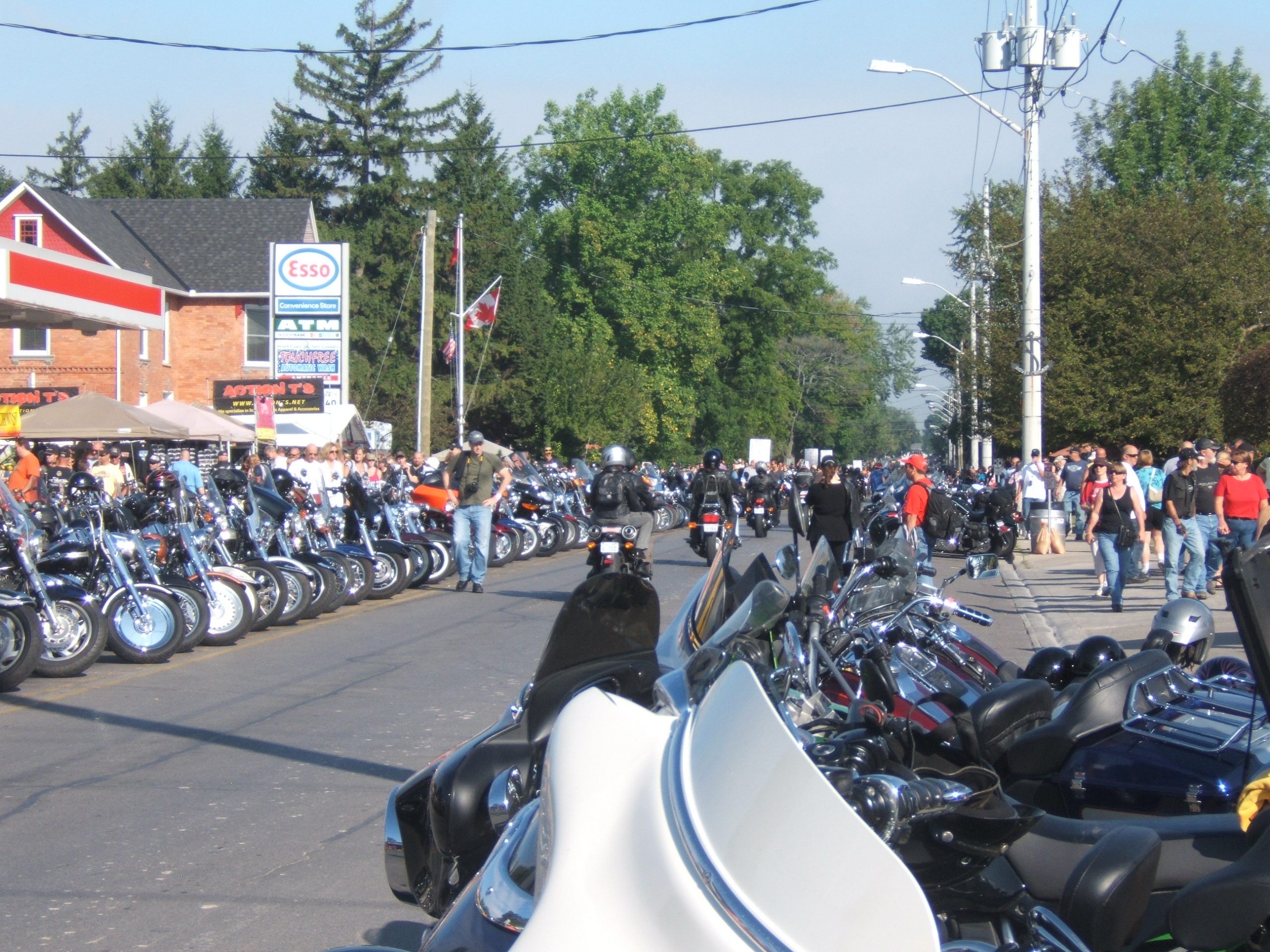 Motorcycles in Port Dover for Friday the 13th