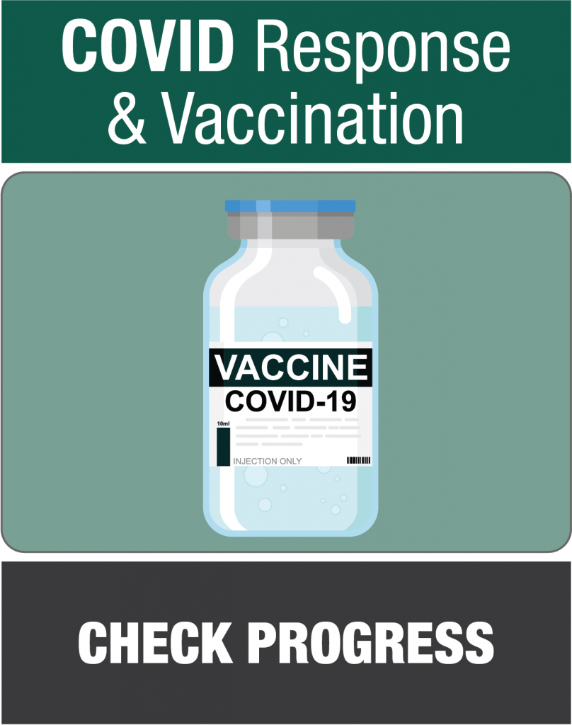 Covid Response and Vaccination button
