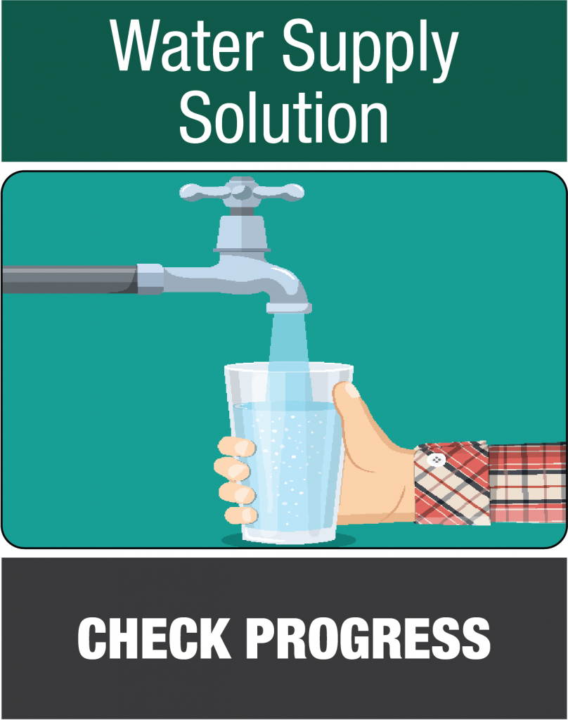 Water supply solution button