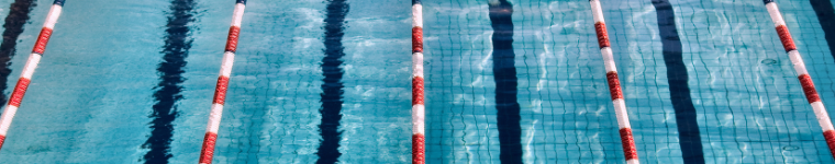 Swimming pool, with lane ropes