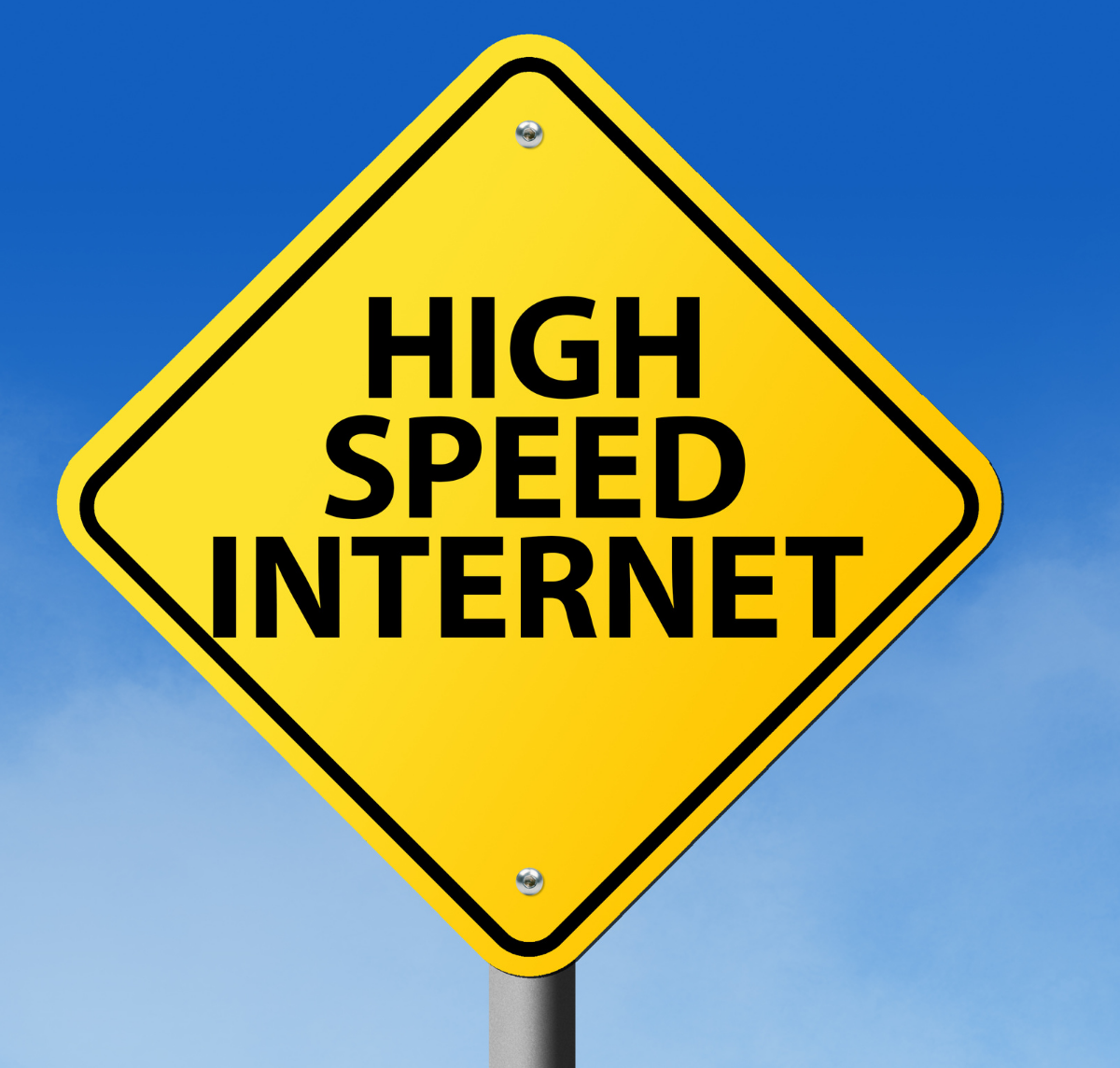 high speed internet sign